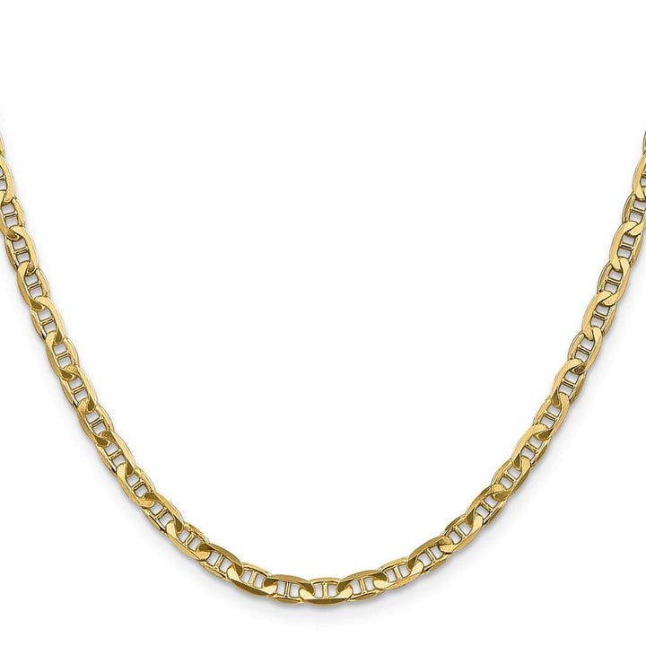 10K Yellow Gold 3.75mm D.C. Concave Anchor Chain