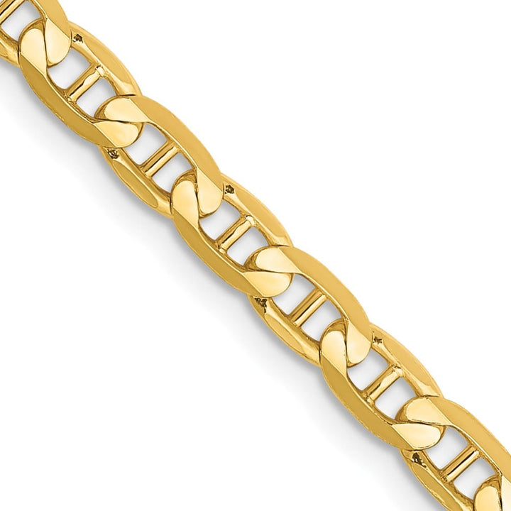 10K Yellow Gold 3.75mm D.C. Concave Anchor Chain