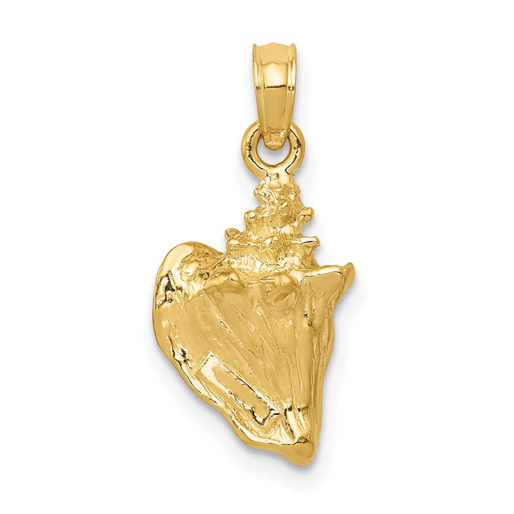10K Yellow Gold 3-D Conch Shell Charm, Large