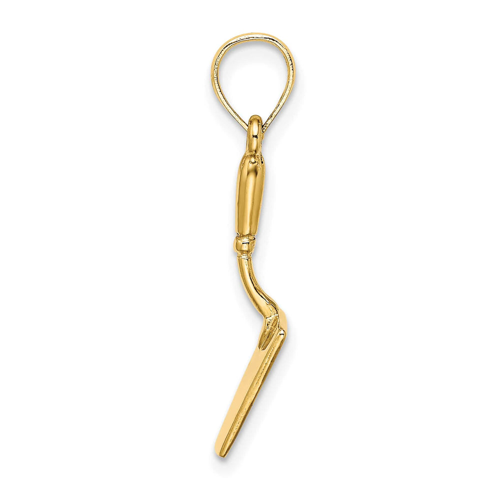 10K Yellow Gold 3-D Concrete Tool Spatula Charm