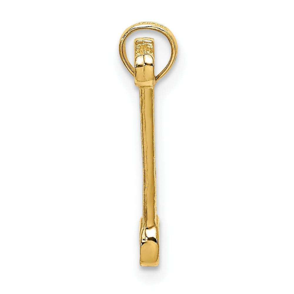 10K Yellow Gold 3-D Double Open-Ended Wrench Charm