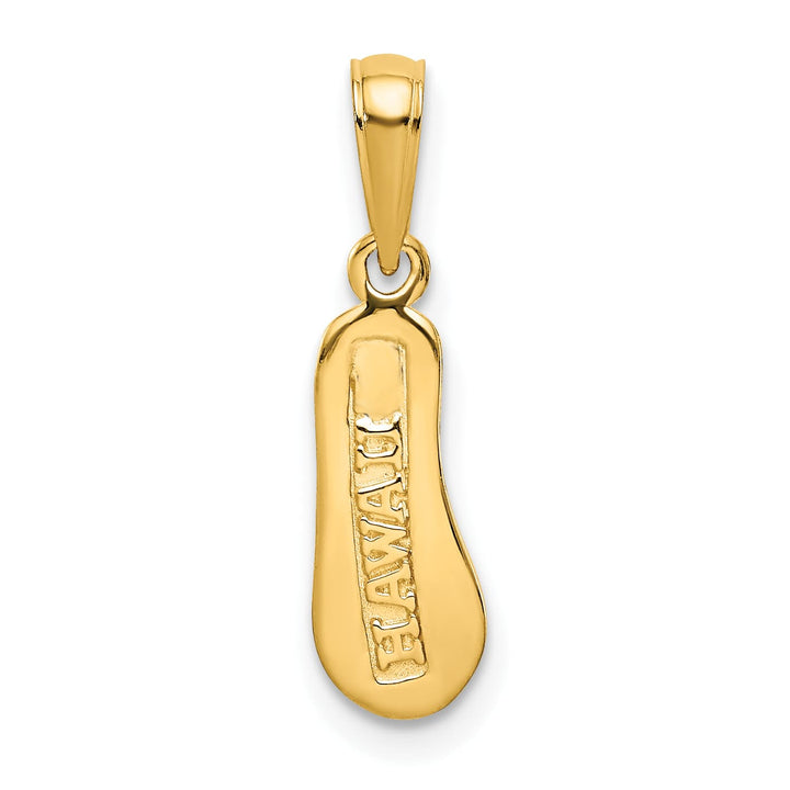10K Yellow Gold 3-D Hawaii Flip-Flop Pendant