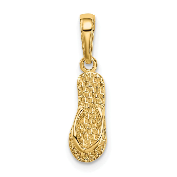 10K Yellow Gold 3-D Hawaii Flip-Flop Pendant
