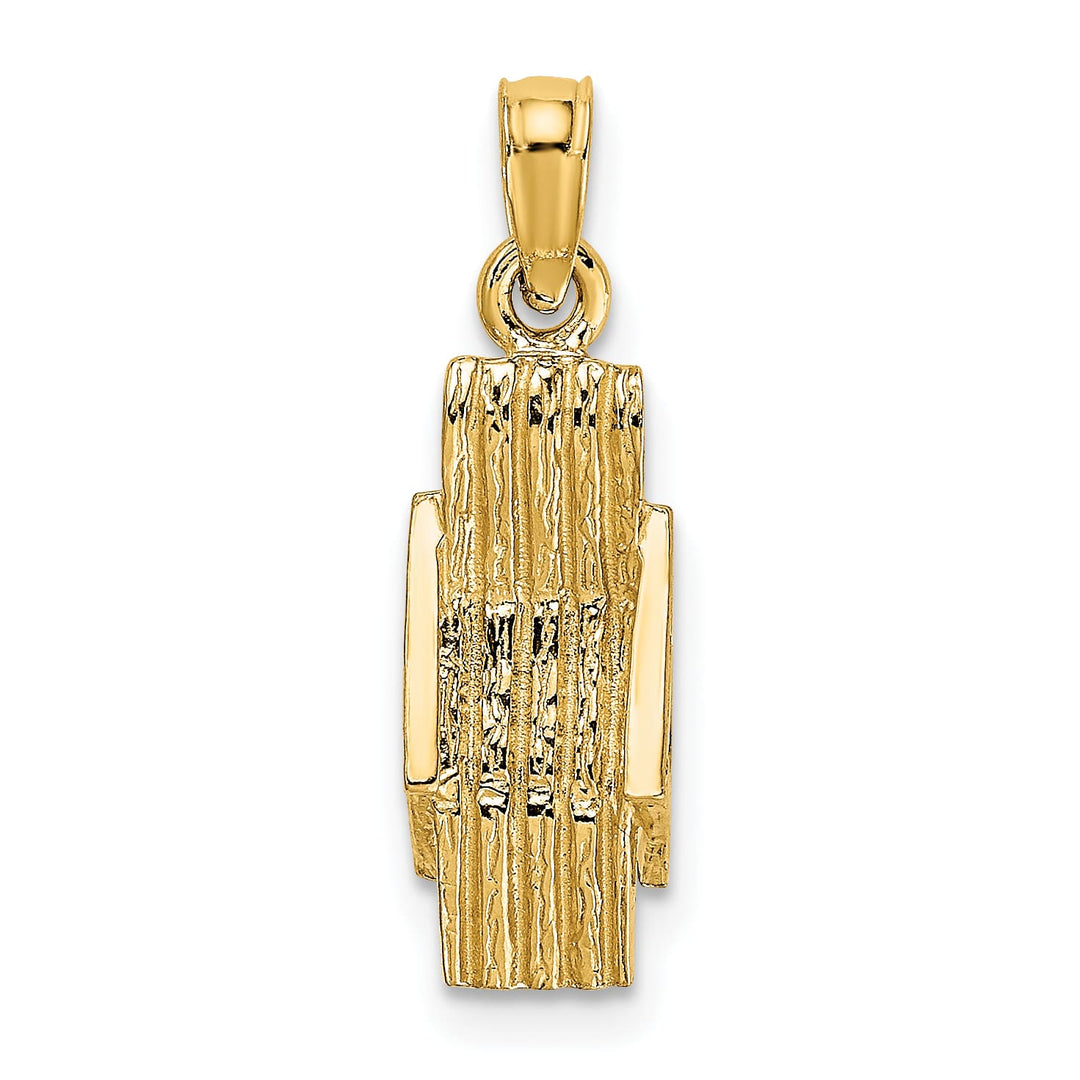 10K Yellow Gold 3-D Lounge Beach Chair Charm