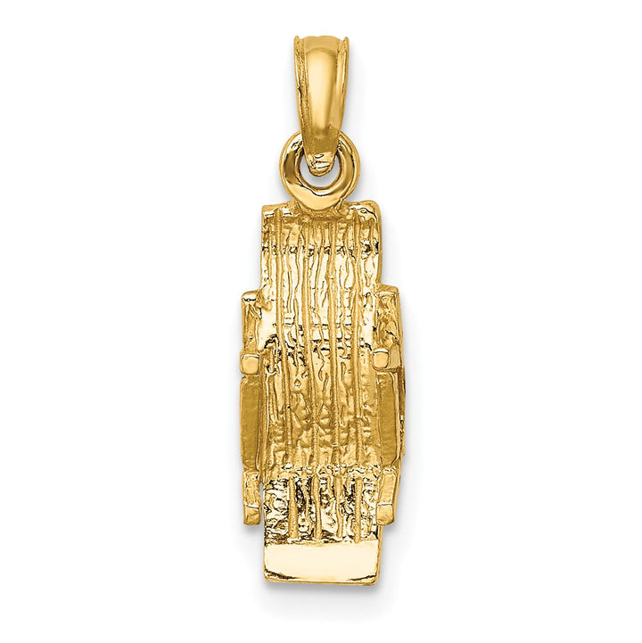 10K Yellow Gold 3-D Lounge Beach Chair Charm