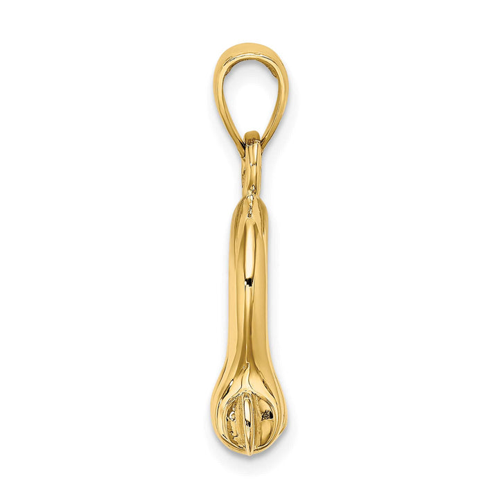 10K Yellow Gold 3-D Medium Shackle Link Screw Charm