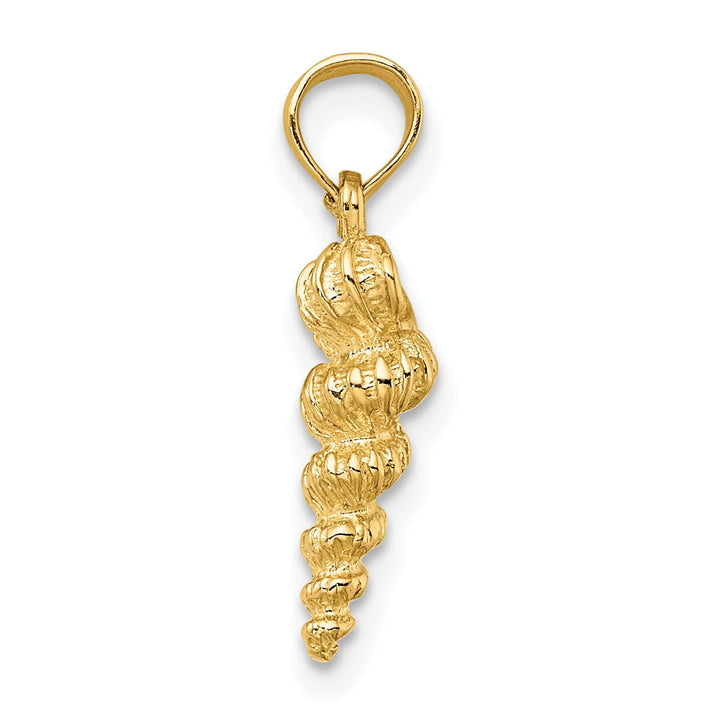 10K Yellow Gold 3-D Mini Common Wentletrap Shell Charm
