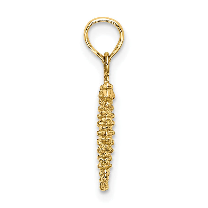 10K Yellow Gold 3-D Mini Seahorse Charm