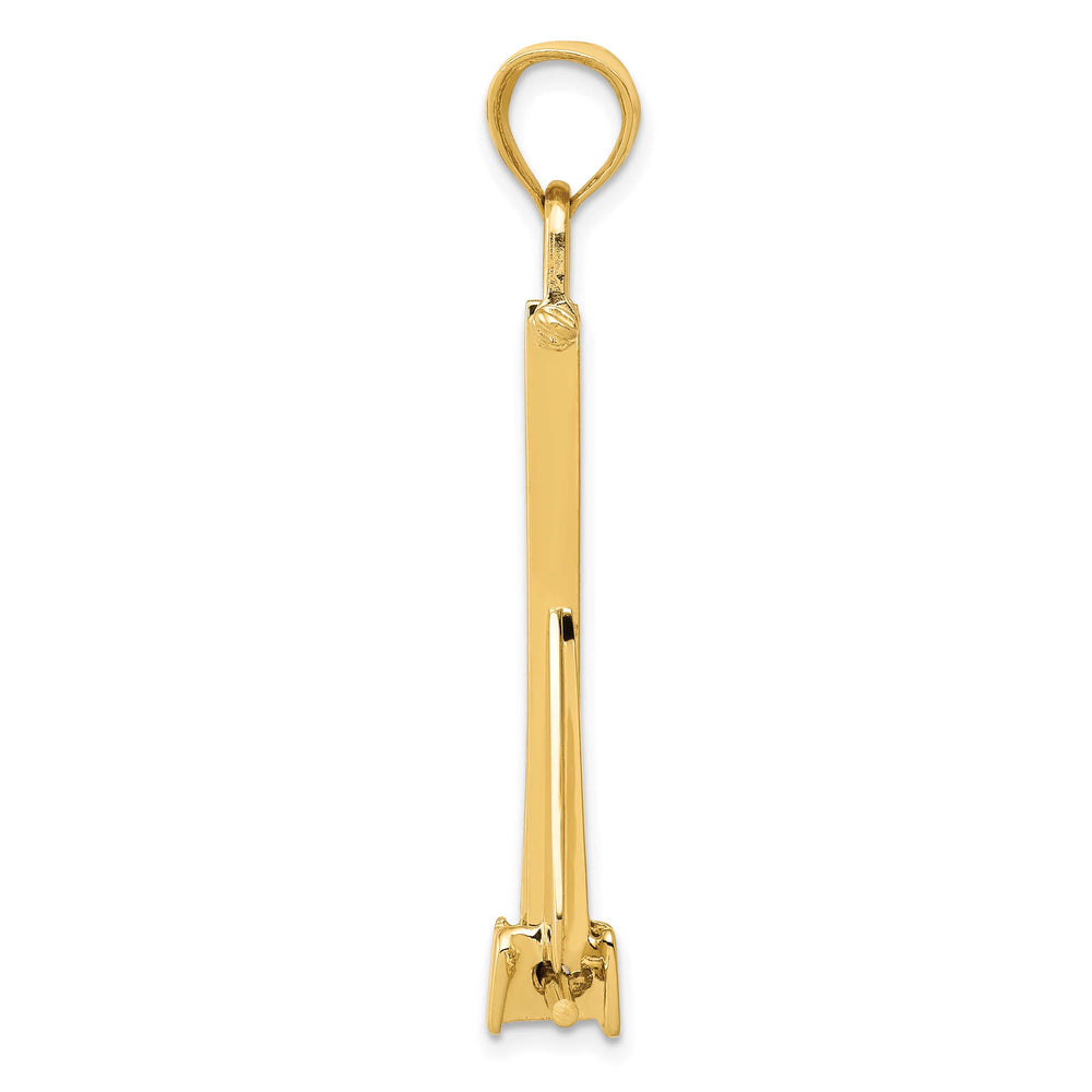 10K Yellow Gold 3-D Moveable Anchor Pendant