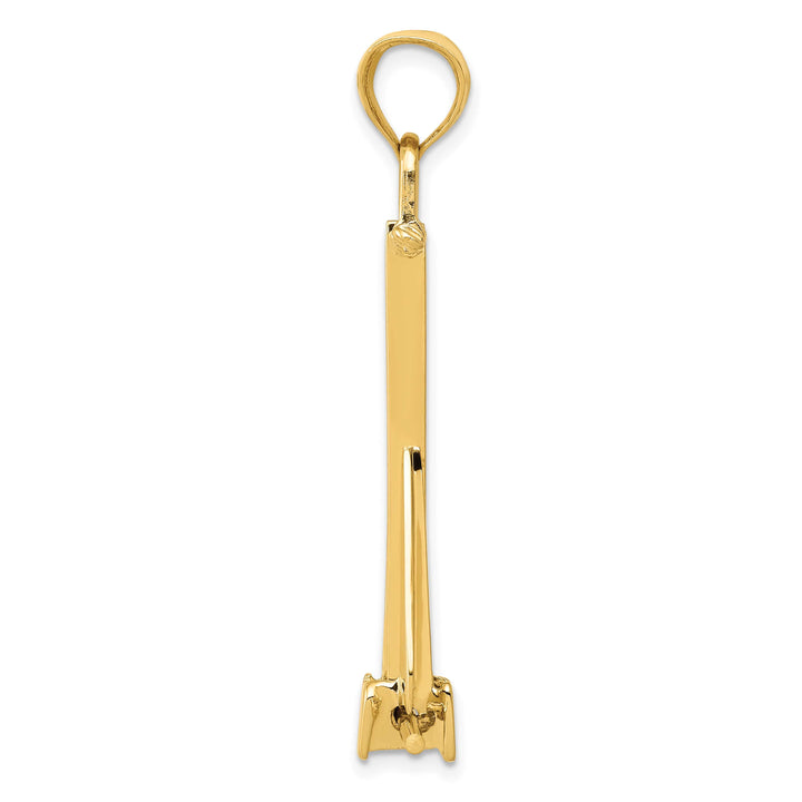 10K Yellow Gold 3-D Moveable Anchor Pendant