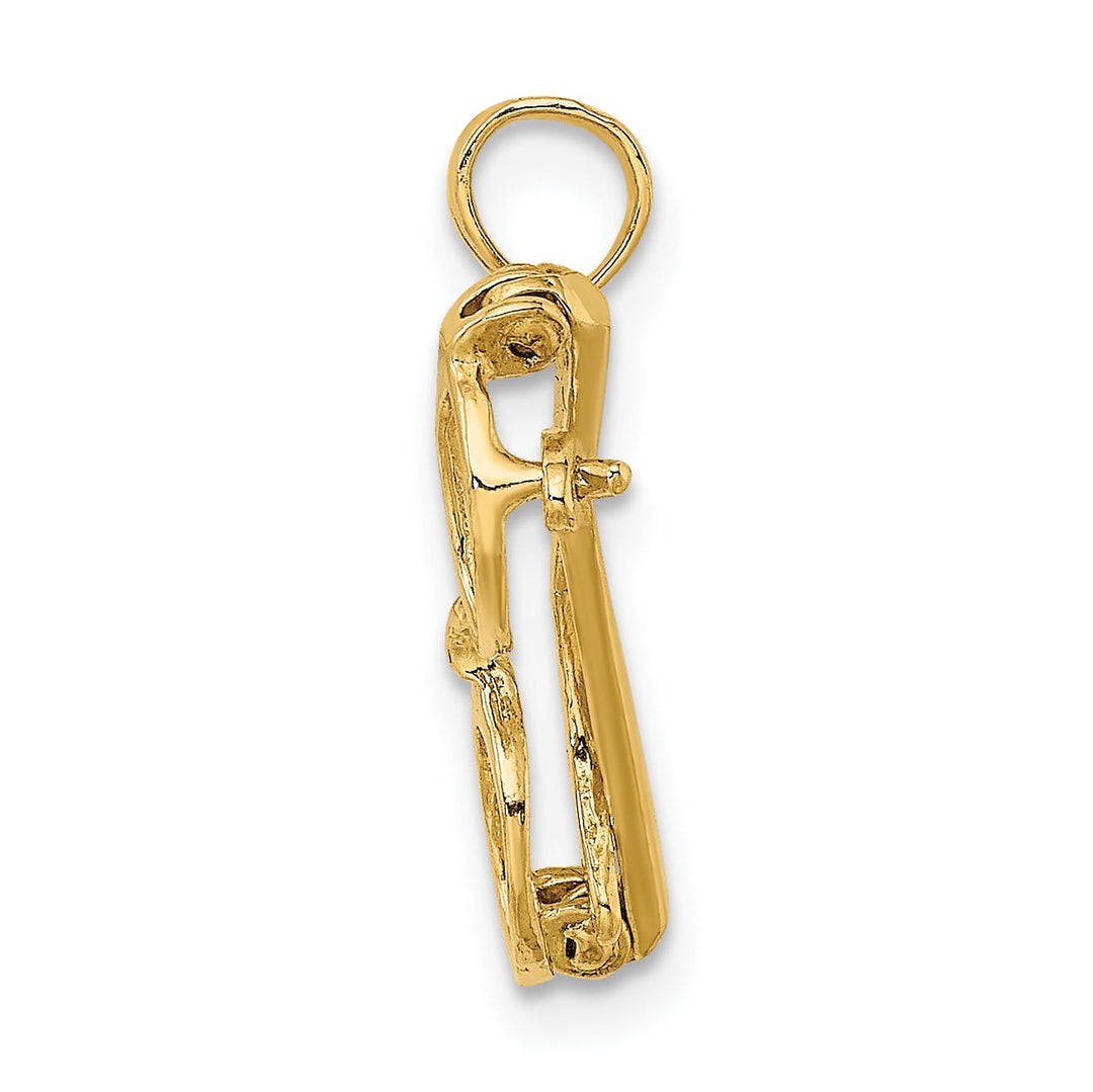 10K Yellow Gold 3-D Moveable Eyeglasses Charm