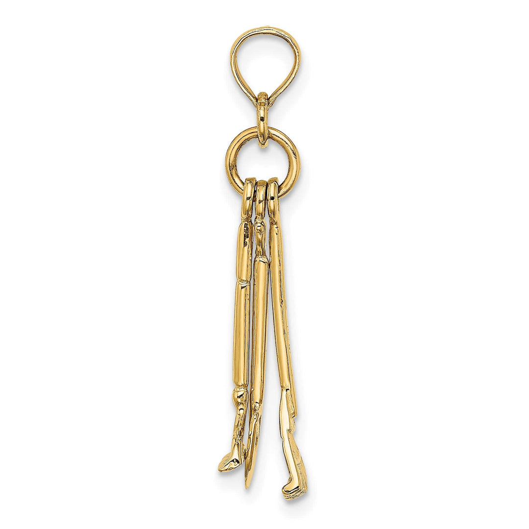 10K Yellow Gold 3-D Moveable Garden Tool Collection Charm