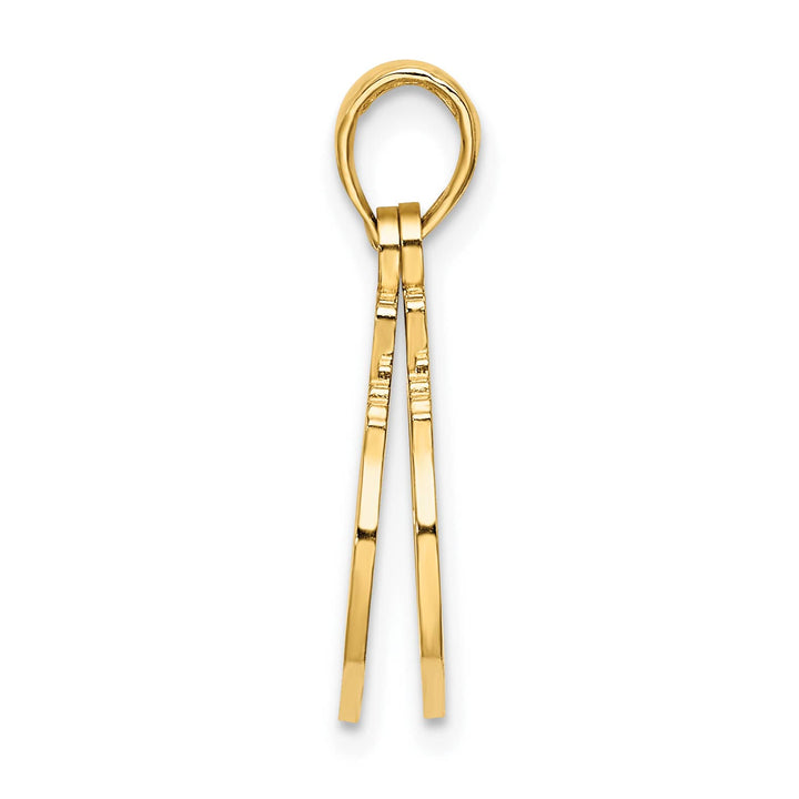 10K Yellow Gold 3-D Moveable Handcuffs Charm