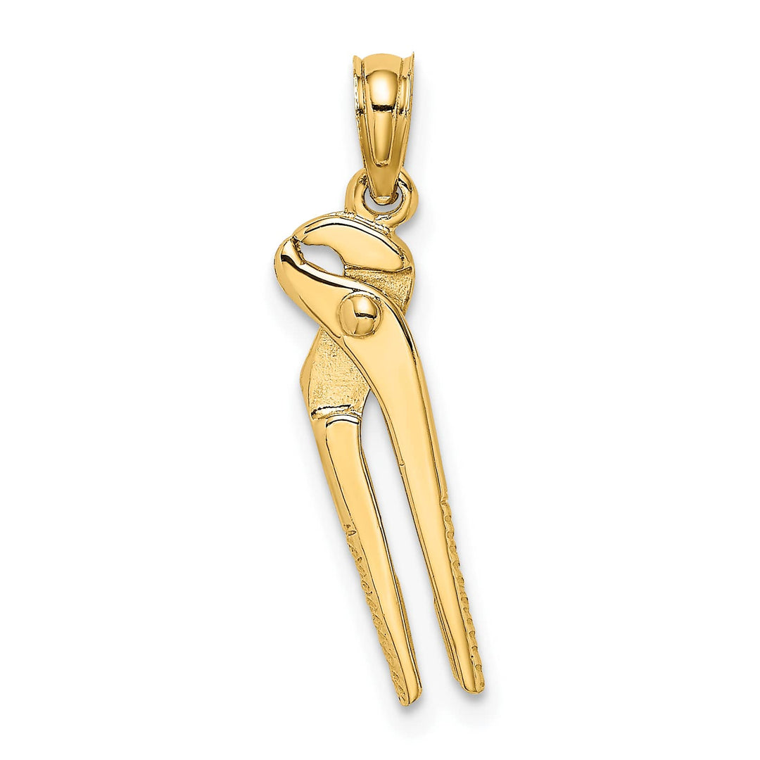 10K Yellow Gold 3-D Moveable Locking Wrench Charm