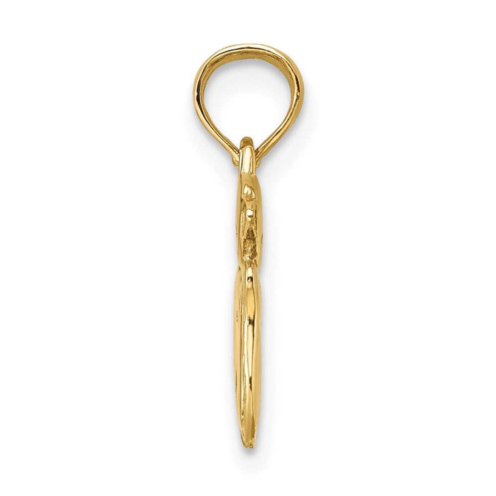 10K Yellow Gold 3-D Polished Medium Two Kittens Charm