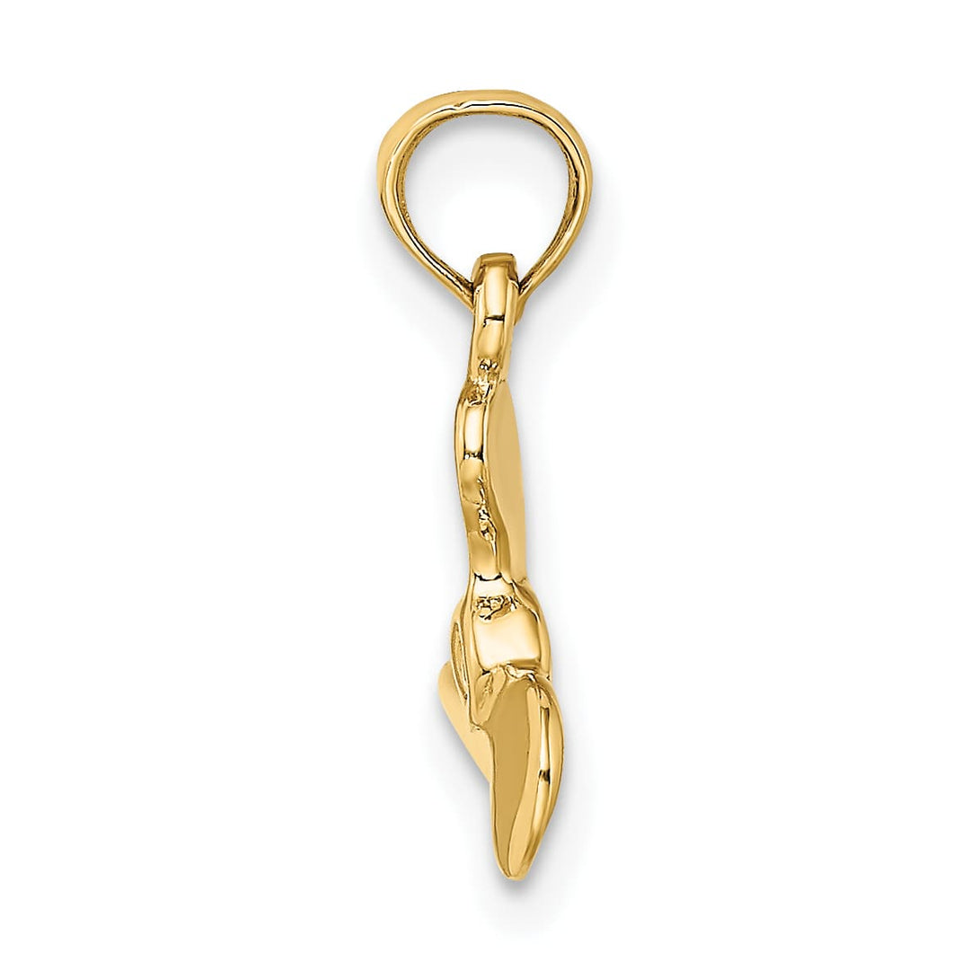 10K Yellow Gold 3-D Polished Mini Three Blade Propeller Charm