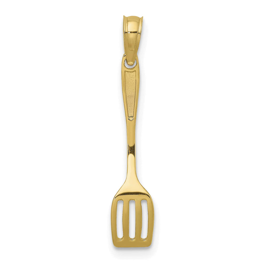 10K Yellow Gold 3-D Polished Spatula Charm