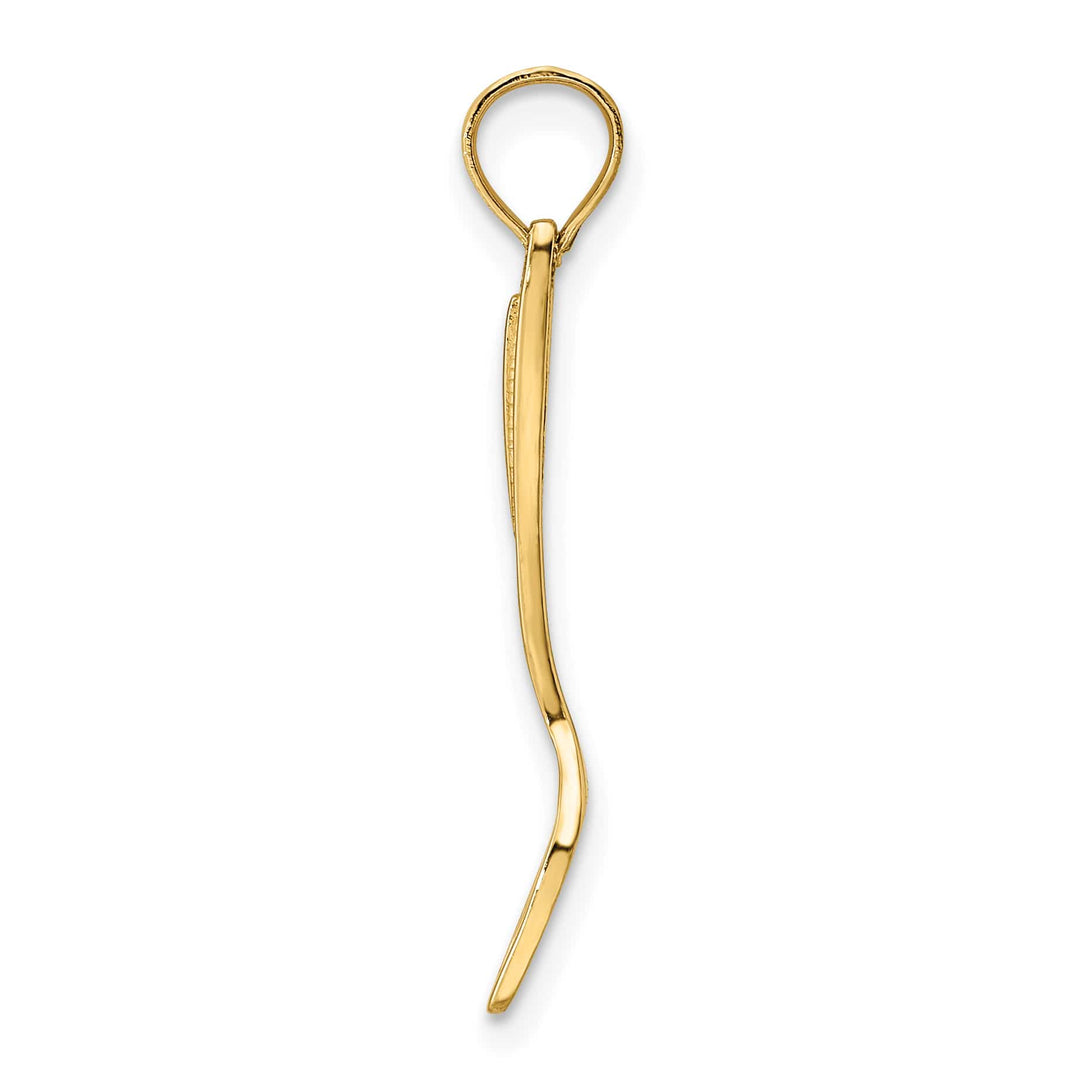 10K Yellow Gold 3-D Polished Spatula Charm