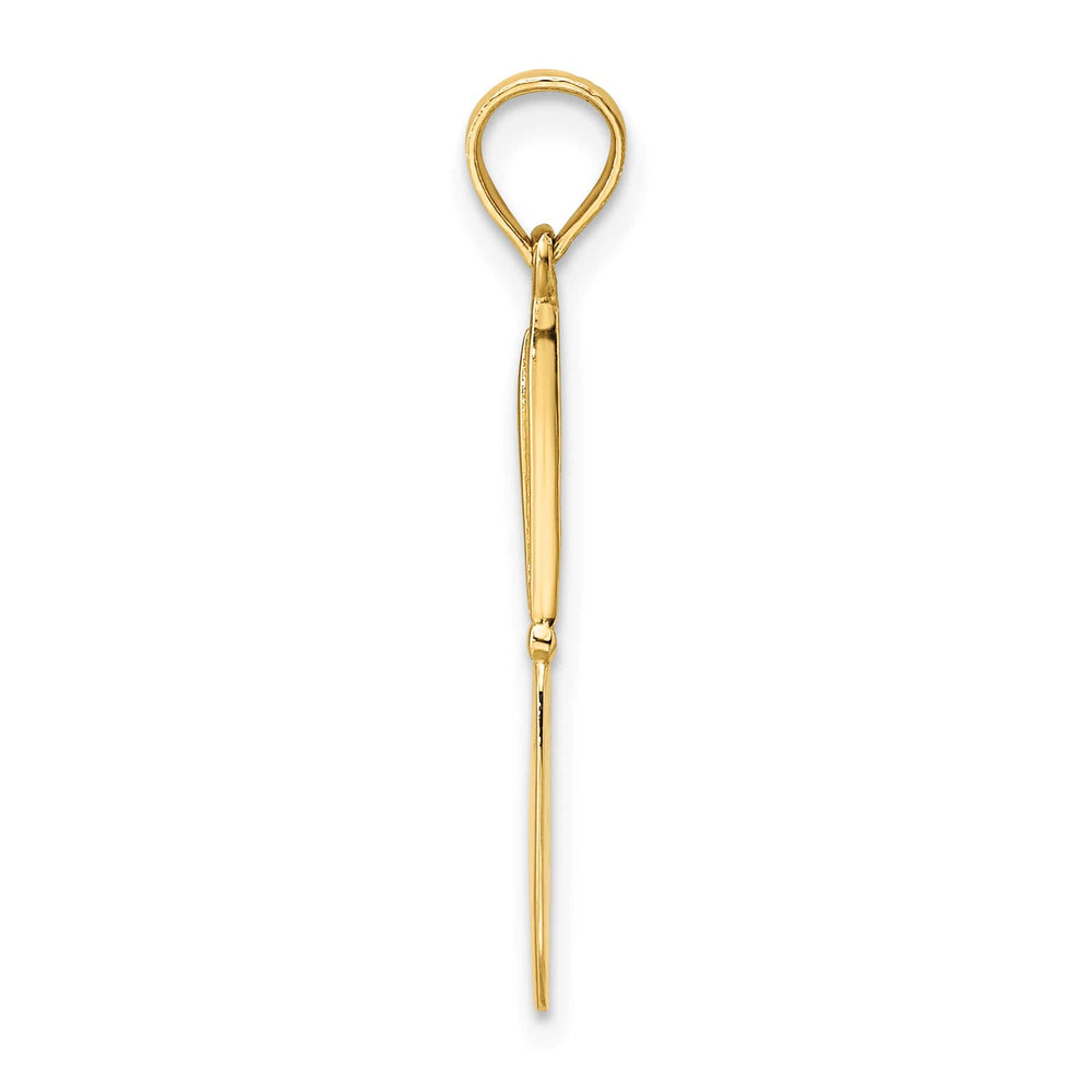 10K Yellow Gold 3-D Polished Table Knife Charm