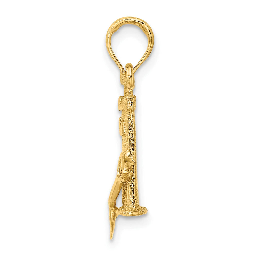 10K Yellow Gold 3-D Sand Castle with Shovel Charm