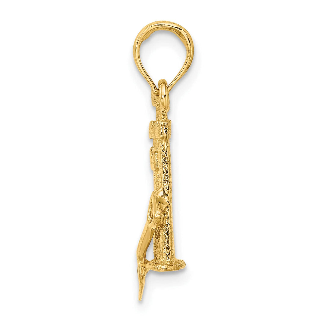 10K Yellow Gold 3-D Sand Castle with Shovel Charm