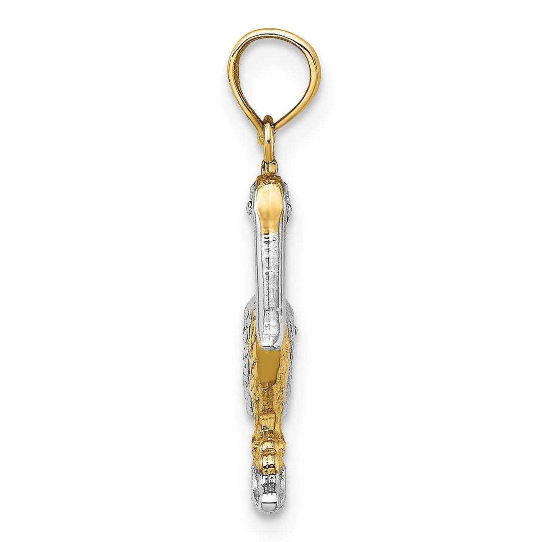 10K Yellow Gold 3-D Small Standing Pelican Charm