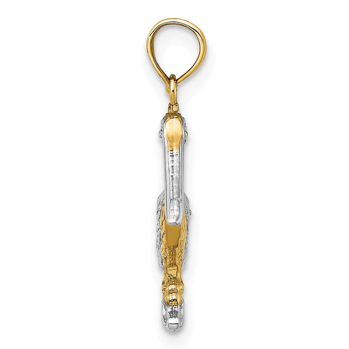 10K Yellow Gold 3-D Small Standing Pelican Charm