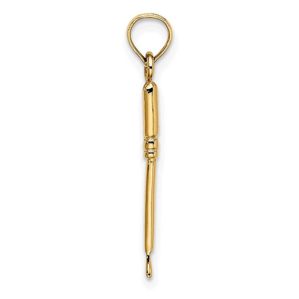 10K Yellow Gold 3-D Weeding Garden Tool Charm