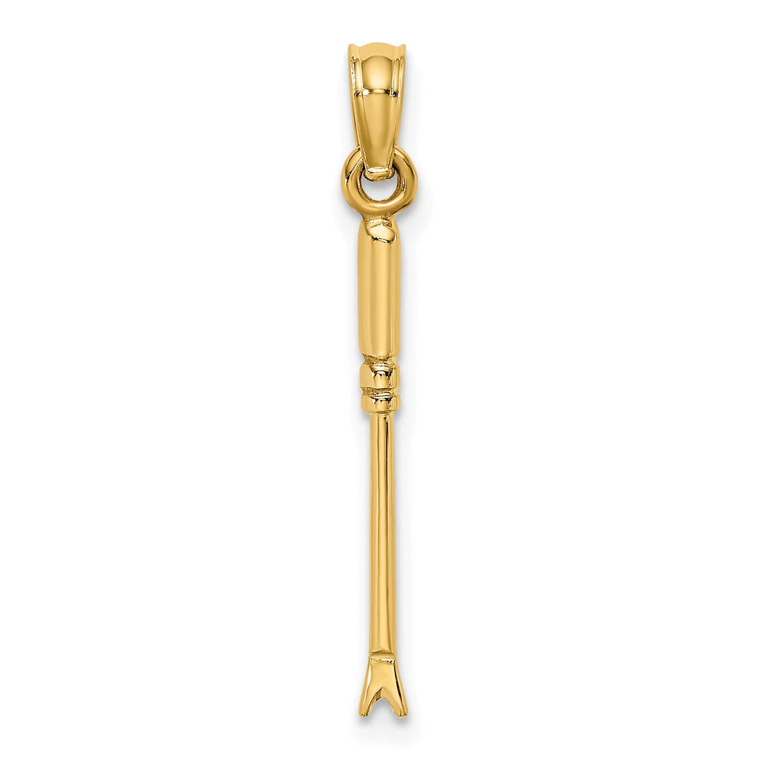 10K Yellow Gold 3-D Weeding Garden Tool Charm