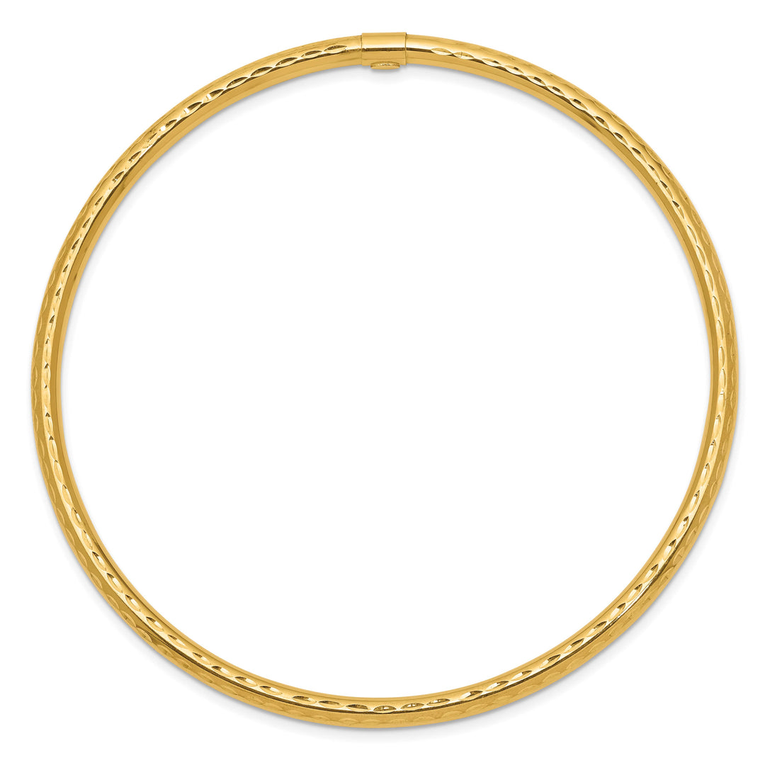 10K Yellow Gold 3 mm D.C. Slip On Bangle