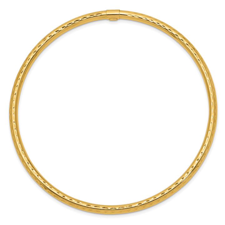 10K Yellow Gold 3 mm D.C. Slip On Bangle