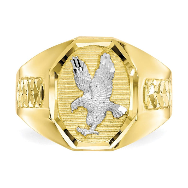 10k Yellow Gold 3 mm Eagle Men's Ring