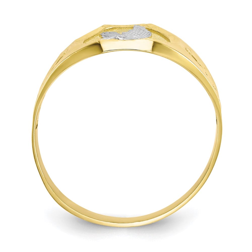 10k Yellow Gold 3 mm Eagle Men's Ring