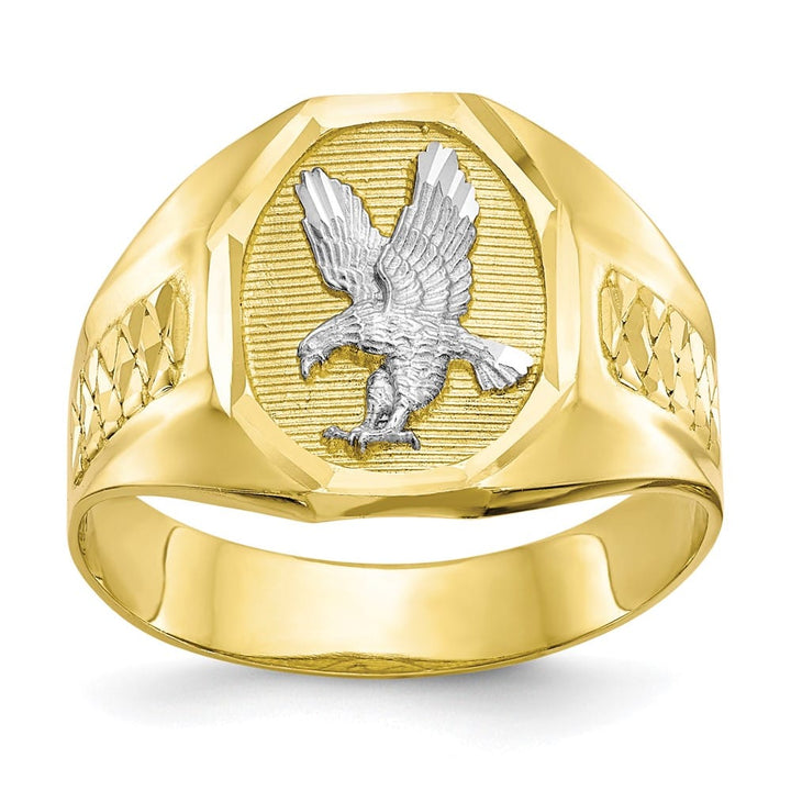 10k Yellow Gold 3 mm Eagle Men's Ring