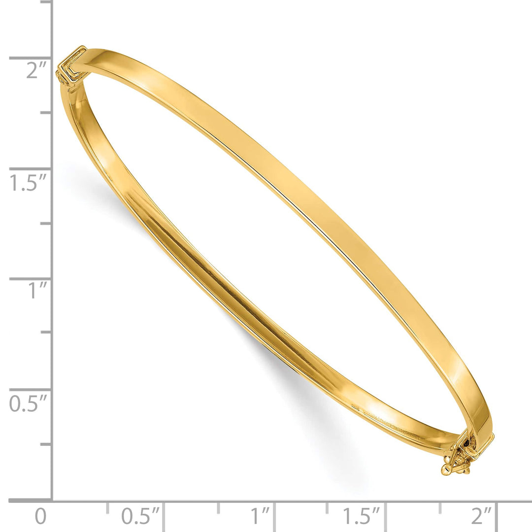 10K Yellow Gold 3 mm Hinged Bangle