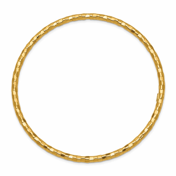 10K Yellow Gold 3 mm Slip On Bangle