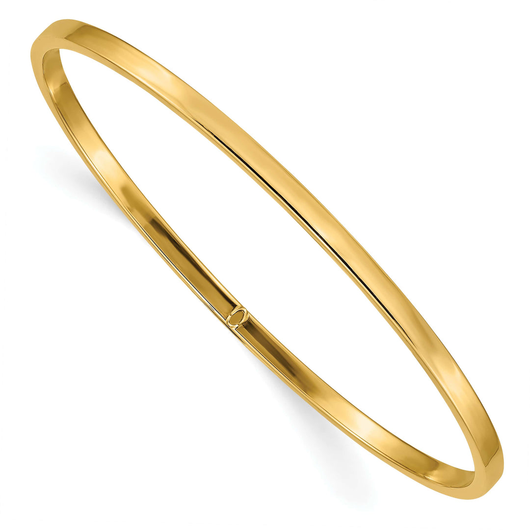 10K Yellow Gold 3 mm Slip On Bangle