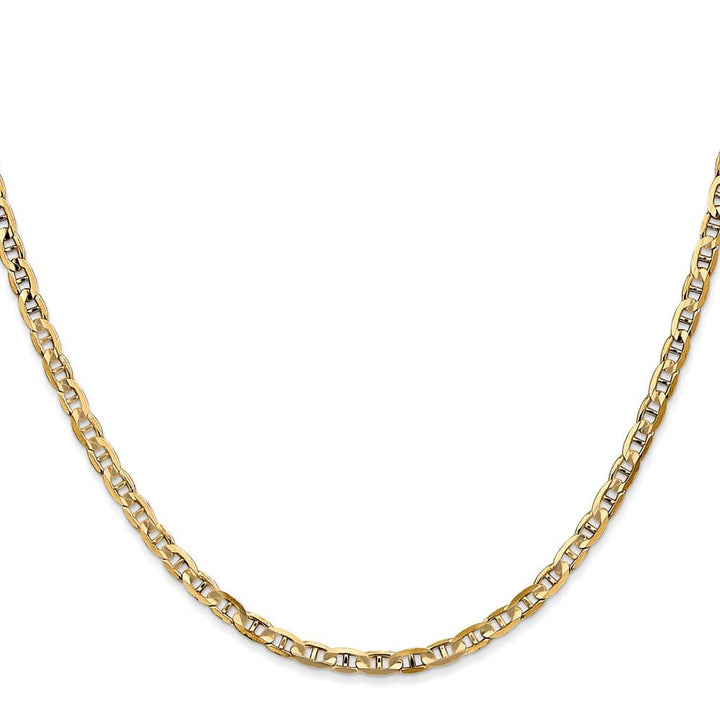 10K Yellow Gold 3mm D.C. Concave Anchor Chain