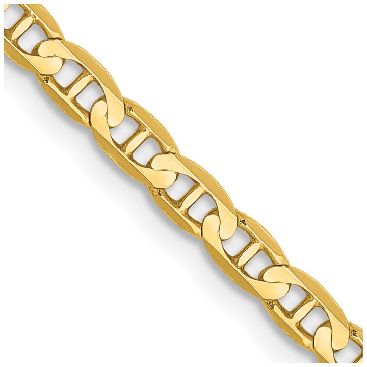 10K Yellow Gold 3mm D.C. Concave Anchor Chain