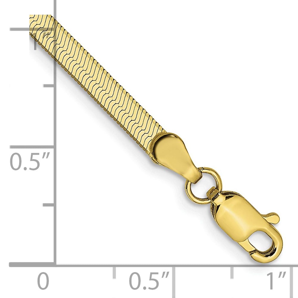 10K Yellow Gold 3mm Silky Herringbone Chain