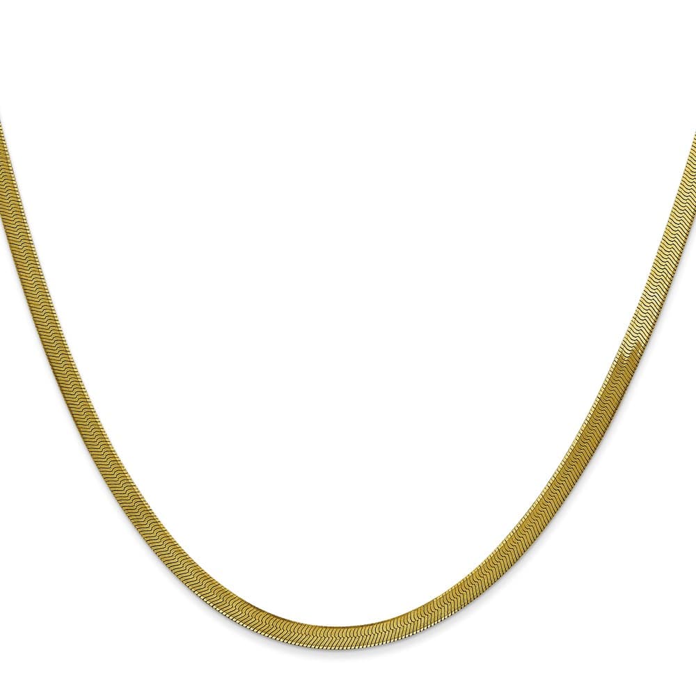10K Yellow Gold 3mm Silky Herringbone Chain