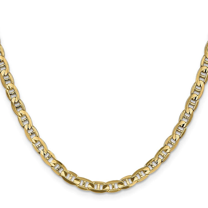 10K Yellow Gold 4.5mm D.C. Concave Anchor Chain