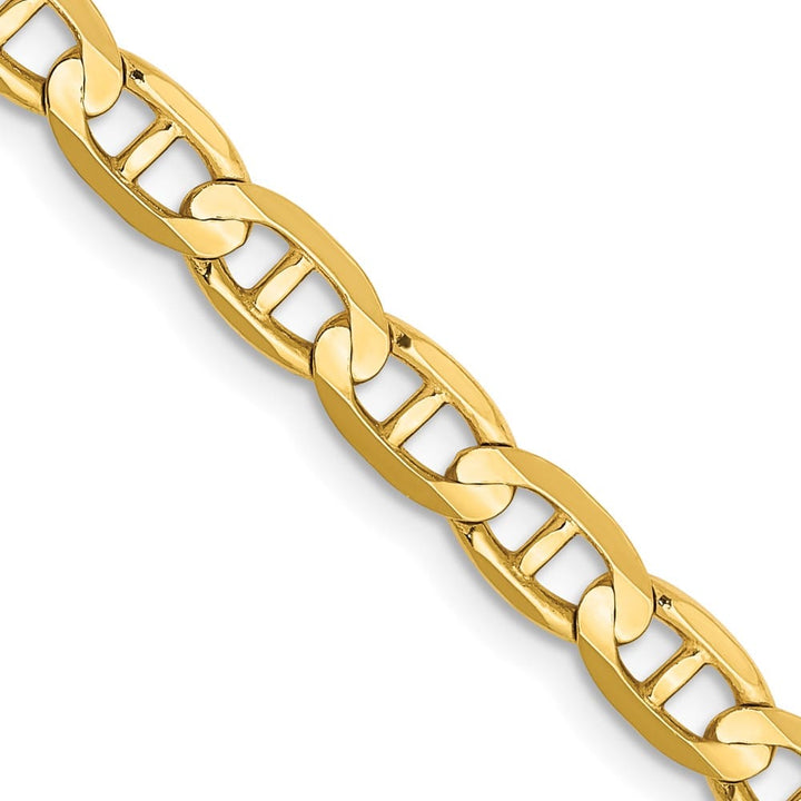 10K Yellow Gold 4.5mm D.C. Concave Anchor Chain