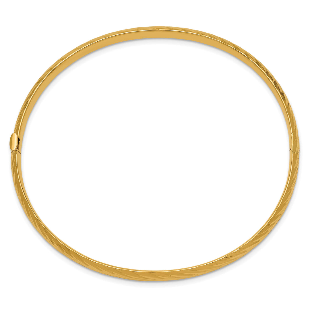 10K Yellow Gold 4.75 mm D.C. Hinged Bangle