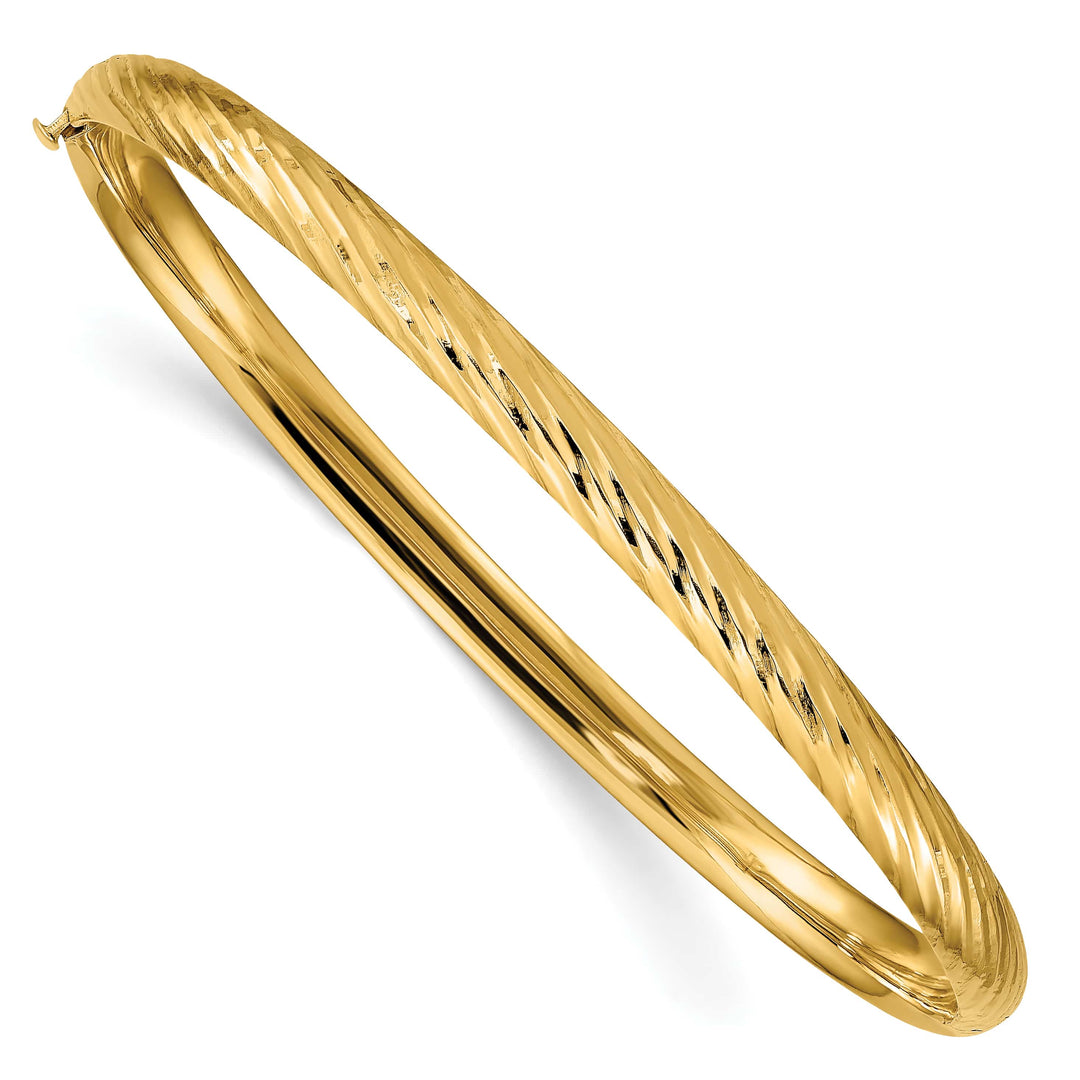 10K Yellow Gold 4.75 mm D.C. Hinged Bangle