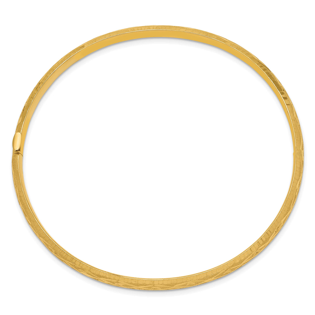 10K Yellow Gold 4.75 mm D.C. Polished Hinged Bangle