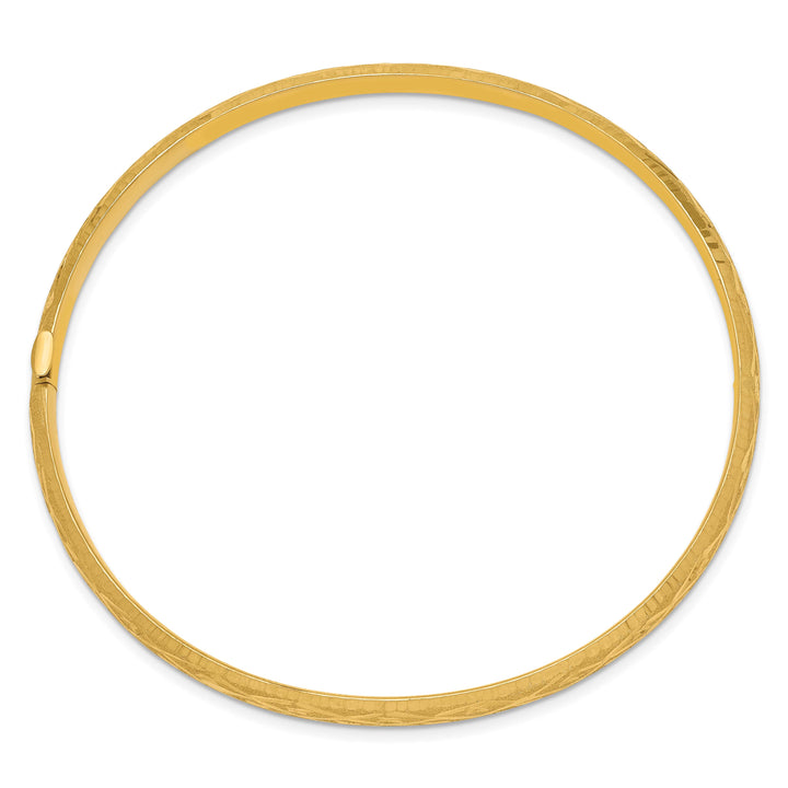 10K Yellow Gold 4.75 mm D.C. Polished Hinged Bangle