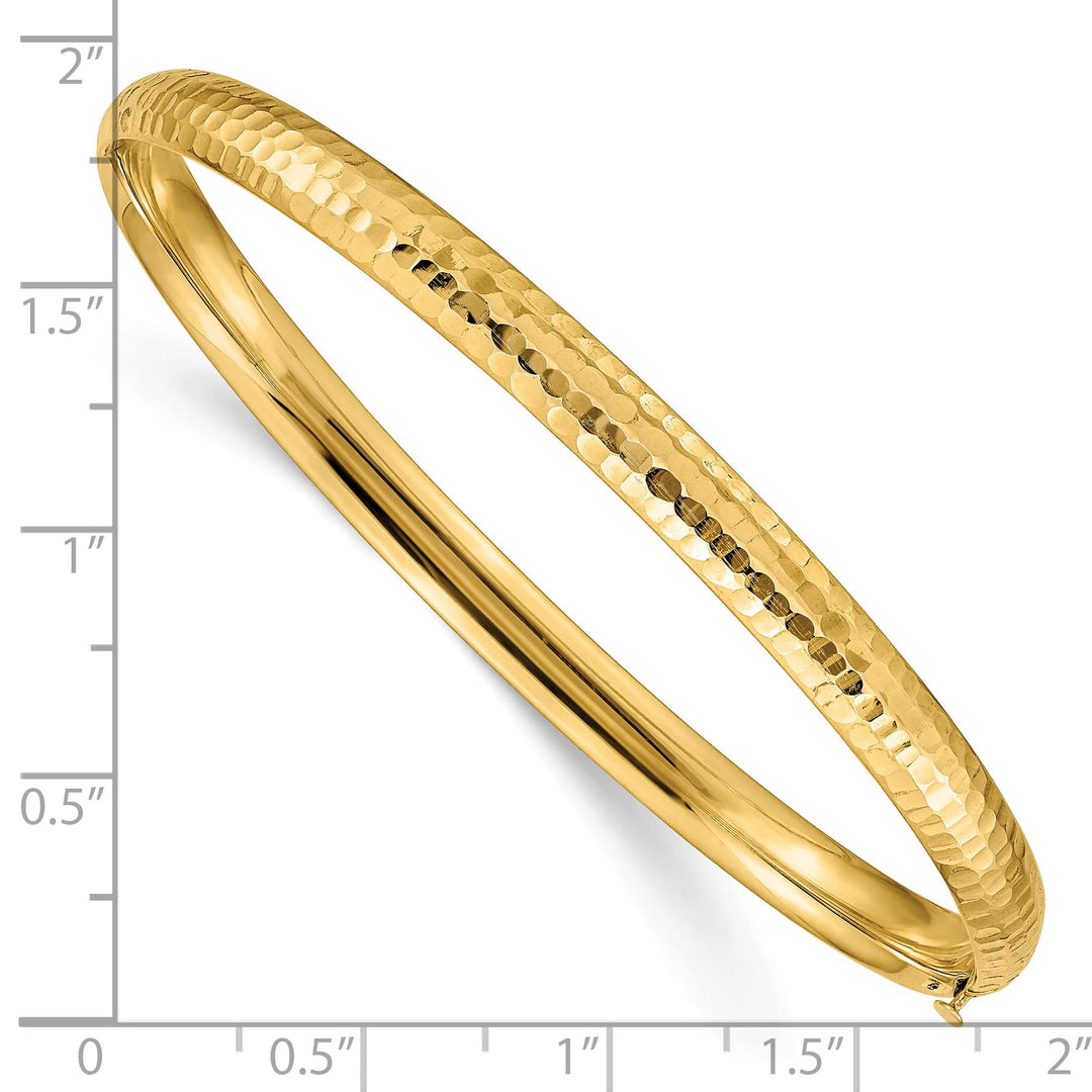 10K Yellow Gold 4.75 mm Hinged Bangle