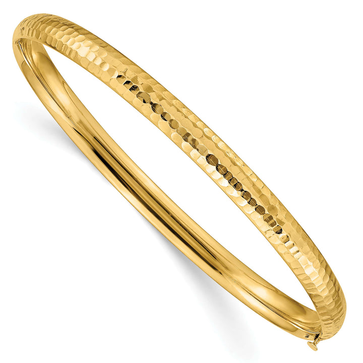 10K Yellow Gold 4.75 mm Hinged Bangle