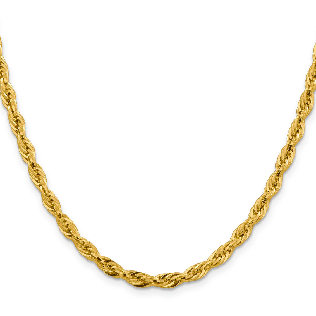 10K Yellow Gold 4.75mm Semi-Solid Rope Chain